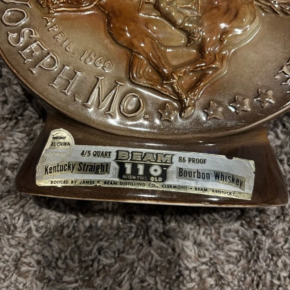 Vintage Pony Express Whiskey Decanter